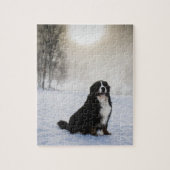 Berner Hond in de sneeuw Legpuzzel (Verticaal)