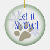 Berner in de sneeuw keramisch ornament (Achterkant)