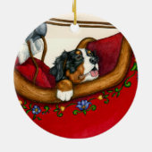 Berner in Sleigh Keramisch Ornament (Achterkant)