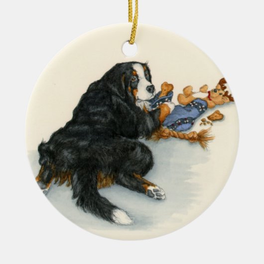 Berner met veeteelt keramisch ornament (Voorkant)