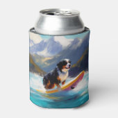 Berner Mountain Beach Surfen Schilderij Blikjeskoeler (Blikje Voorkant)