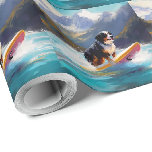 Berner Mountain Beach Surfen Schilderij Cadeaupapier (Rol Hoek)