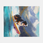 Berner Mountain Beach Surfen Schilderij Fleece Deken (Voorkant (Horizontaal))