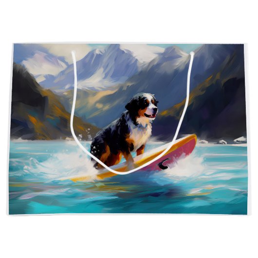 Berner Mountain Beach Surfen Schilderij Groot Cadeauzakje (Voorkant)