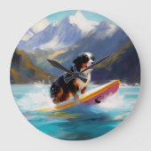 Berner Mountain Beach Surfen Schilderij Grote Klok (Voorkant)