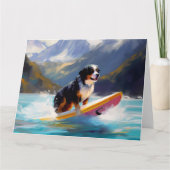 Berner Mountain Beach Surfen Schilderij Kaart (Voorkant)