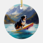 Berner Mountain Beach Surfen Schilderij Keramisch Ornament (Voorkant)