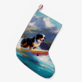 Berner Mountain Beach Surfen Schilderij Kleine Kerstsok (Voorkant (Hangend))