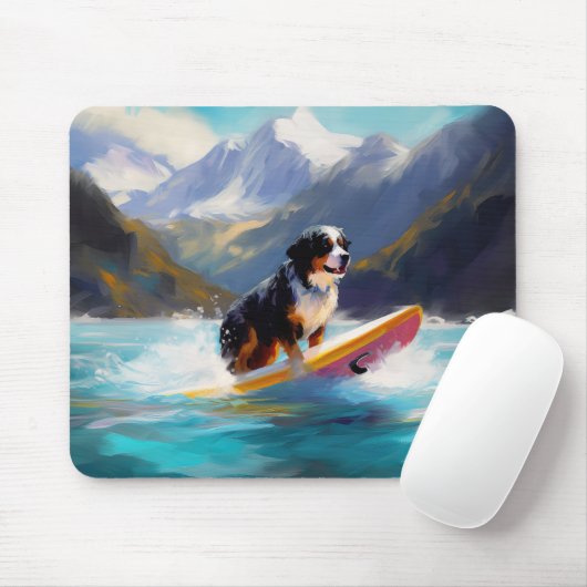 Berner Mountain Beach Surfen Schilderij Muismat (Met muis)
