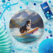 Berner Mountain Beach Surfen Schilderij Papieren Bordje (Feest)