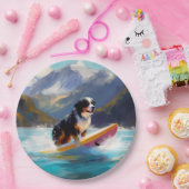 Berner Mountain Beach Surfen Schilderij Papieren Bordje (Feest)