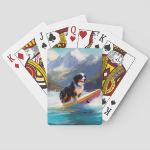 Berner Mountain Beach Surfen Schilderij Pokerkaarten