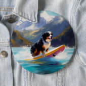 Berner Mountain Beach Surfen Schilderij Ronde Button 6,0 Cm (In situ)