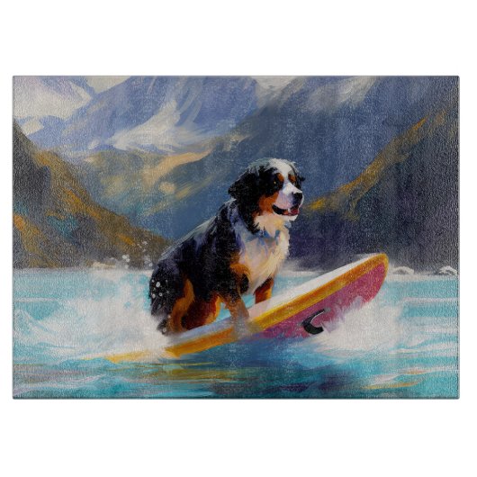 Berner Mountain Beach Surfen Schilderij Snijplank (Voorkant)