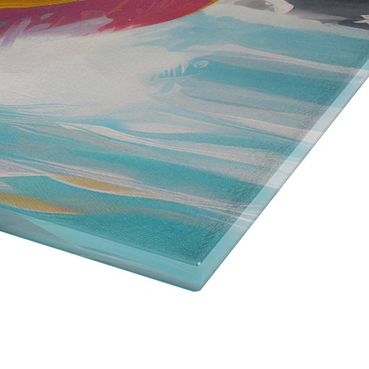 Berner Mountain Beach Surfen Schilderij Snijplank (Hoek)