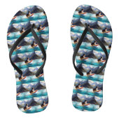 Berner Mountain Beach Surfen Schilderij Teenslippers (Voetbed)