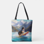 Berner Mountain Beach Surfen Schilderij Tote Bag (Achterkant)