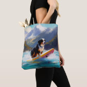 Berner Mountain Beach Surfen Schilderij Tote Bag (Dichtbij)