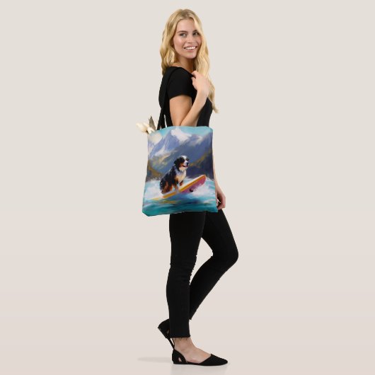 Berner Mountain Beach Surfen Schilderij Tote Bag (Op model)
