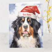 Berner Mountain Christmas Gepersonaliseerd Kaart (Gele Bloem)