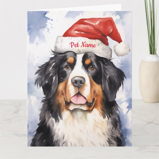 Berner Mountain Christmas Gepersonaliseerd Kaart (Voorkant)