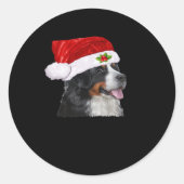 Berner Mountain Christmas Shirt Dog Christmas Cos Ronde Sticker (Voorkant)