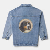 Berner Mountain Dog 2 schilderij - Originele honde Denim Jacket (Achterkant)