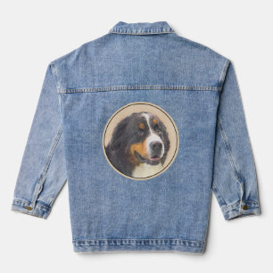 Berner Mountain Dog 2 schilderij - Originele honde Denim Jacket