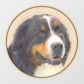 Berner Mountain Dog 2 schilderij - Originele honde Raamsticker (Vel)