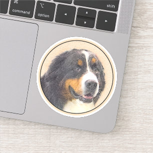 Berner Mountain Dog 2 schilderij - Originele honde Sticker