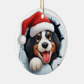 Berner Mountain Dog 3D Doorbraak Ornament (Rechts)