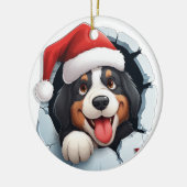 Berner Mountain Dog 3D Doorbraak Ornament (Links)