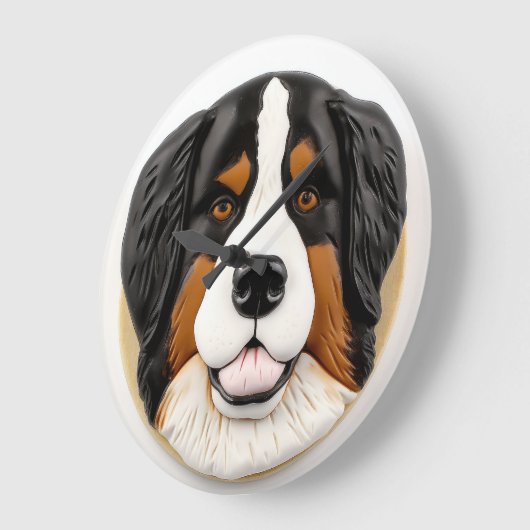 Berner Mountain Dog 3D geïnspireerd Grote Klok (Hoek)
