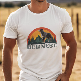 Berner Mountain Dog Gift Retro Hondenliefhebbers T-shirt