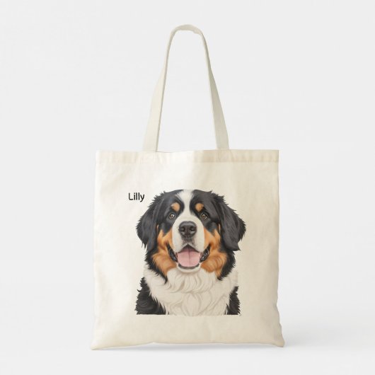Berner Mountain Dog Gift voor Berner Sennenhond Tote Bag (Achterkant)