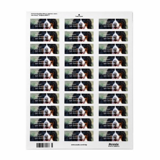 Berner Mountain Dog Label (Full Sheet)