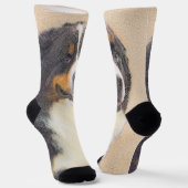 Berner Mountain Dog Painting - Schattigee originel Sokken (Gebogen)