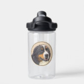Berner Mountain Dog Painting - Schattigee originel Waterfles (Achterkant)