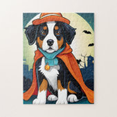 Berner Mountain Dog Puppy Halloween Legpuzzel (Verticaal)