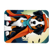 Berner Mountain Dog Puppy Halloween Magneet (Horizontaal)