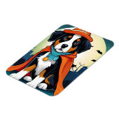 Berner Mountain Dog Puppy Halloween Magneet (Linkerzijde)