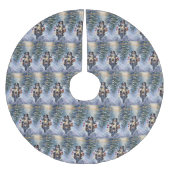 Berner Mountain Dog Riding Motorfiets Kerstmis Kerstboom Rok (Voorkant)