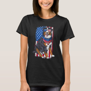 Berner Mountain Dog & USA Vlag Zonnebril 4e van T-shirt