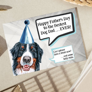 Berner Mountain Dog Vaderdag Dog Dad Kaart