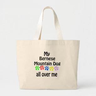 Berner Mountain Dog Walks Design Grote Tote Bag