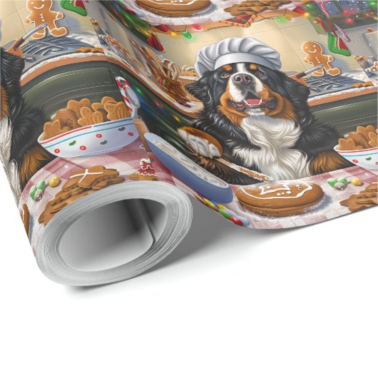 Berner Mountain Holiday Baking: Feestelijke Kerst Cadeaupapier (Rol Hoek)