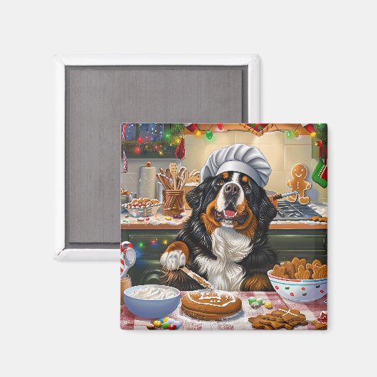 Berner Mountain Holiday Baking: Feestelijke Kerst Magneet (Voorkant / Achterkant)