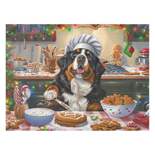 Berner Mountain Holiday Baking: Feestelijke Kerst Tafelkleed (Voorkant (Horizontaal))