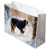 Berner Mountain liet het sneeuwen Kerstmis Groot Cadeauzakje (Achterkant Gekanteld)