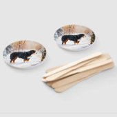 Berner Mountain liet het sneeuwen Kerstmis Handwaaier (Niet-gemonteerd)